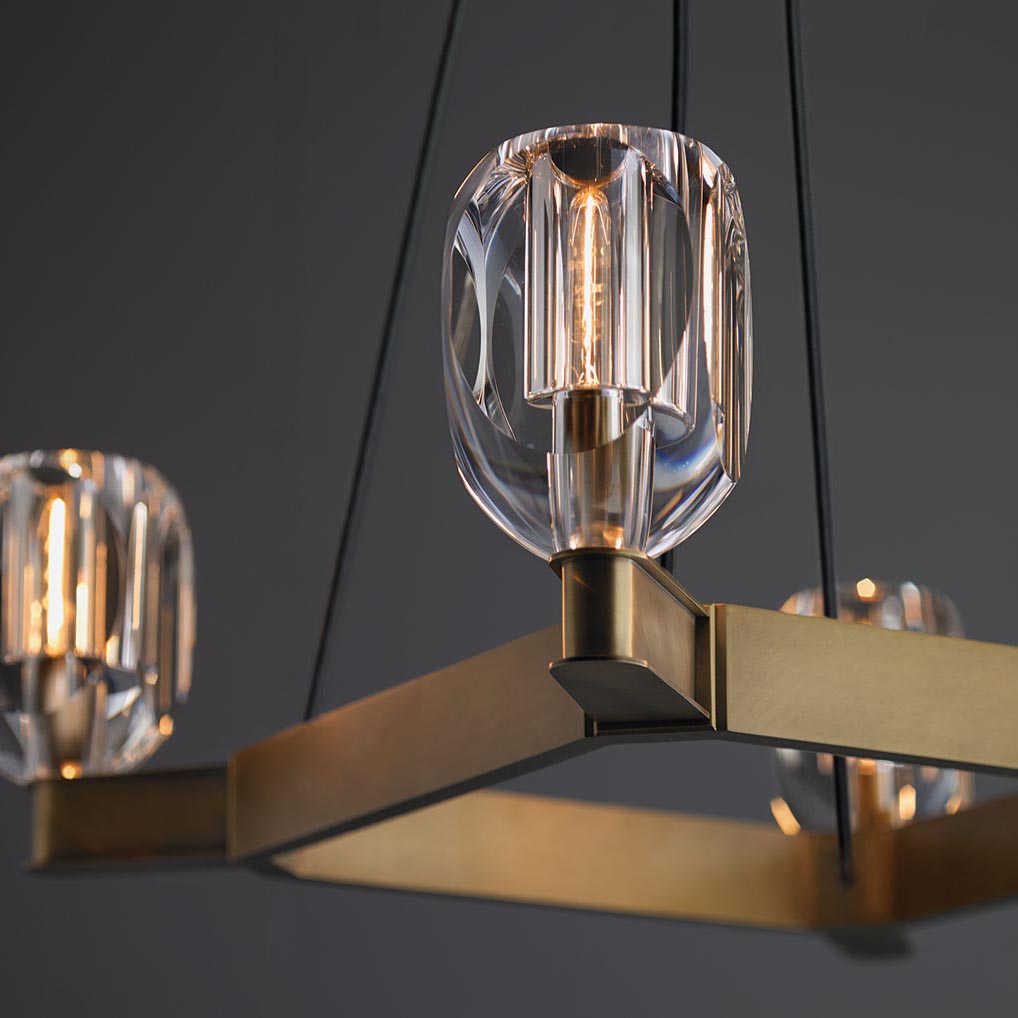 Taylor Modern Square Crystal Chandelier For Bedroom Chandelier Kevin Studio Inc