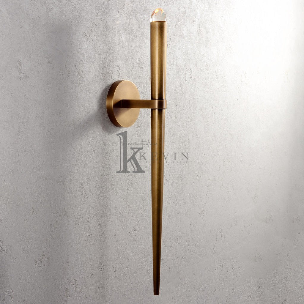 Della Modern Torch Wall Sconce wall sconce Kevin Studio Inc Brass  