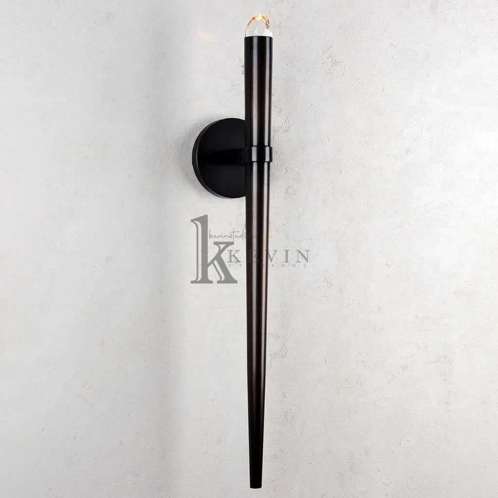 Della Modern Torch Wall Sconce wall sconce Kevin Studio Inc Black  