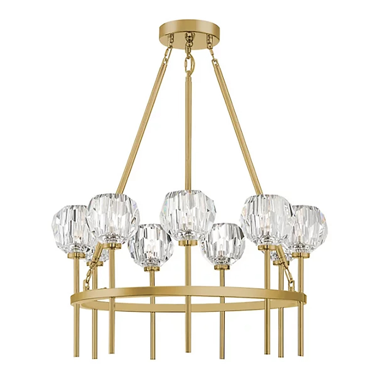 Floris Modern Crystal Rods Round Chandelier Chandeliers Kevin Studio   