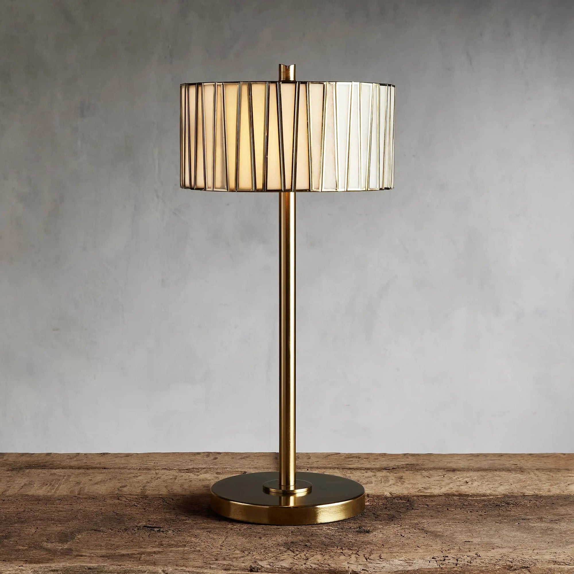 June Table Lamp 12"W Table Lamp Kevin Studio Brass  