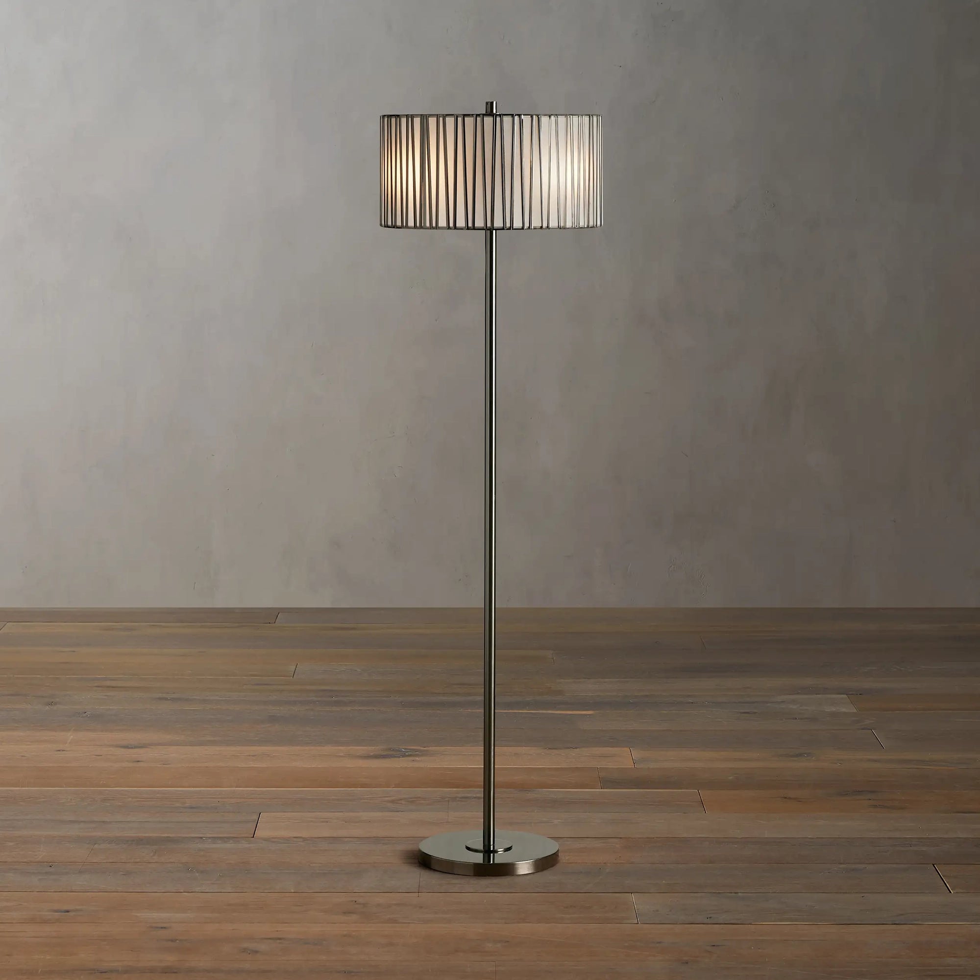 June Floor Lamp 18"W Table Lamp Kevin Studio Nickel  