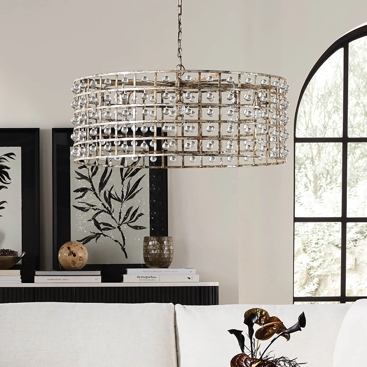 Moder  Cage Round Chandelier Lighting Kevin Studio Inc   