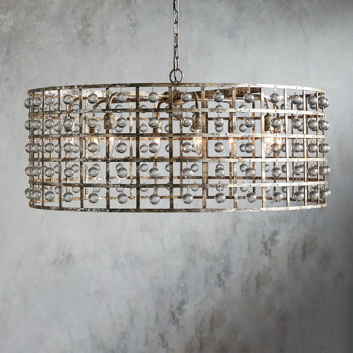 Moder  Cage Round Chandelier Lighting Kevin Studio Inc   