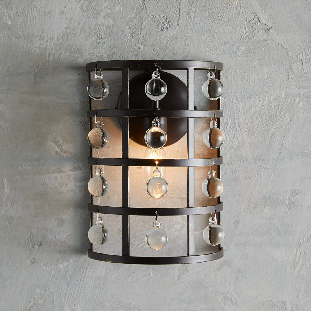 Moder Cage Wall Sconce Lighting Kevin Studio Inc BRONZE  