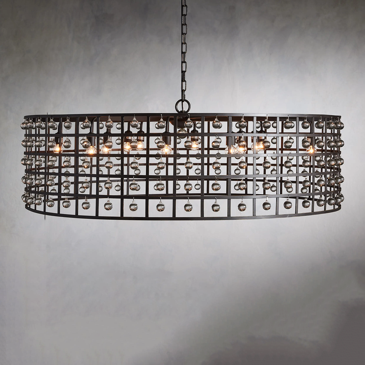 Moder  Cage Round Chandelier Lighting Kevin Studio Inc   