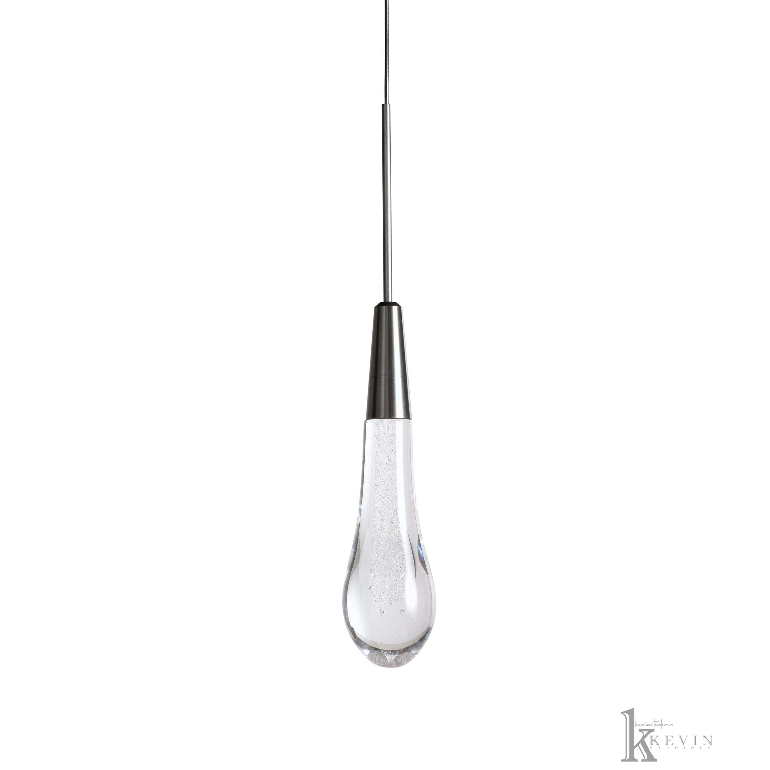 Soltaire Luminara Teardrop Modern Glass Pendant Lamp, Kitchen Island Pendant Light Pendant Lamp Kevin Studio Inc   