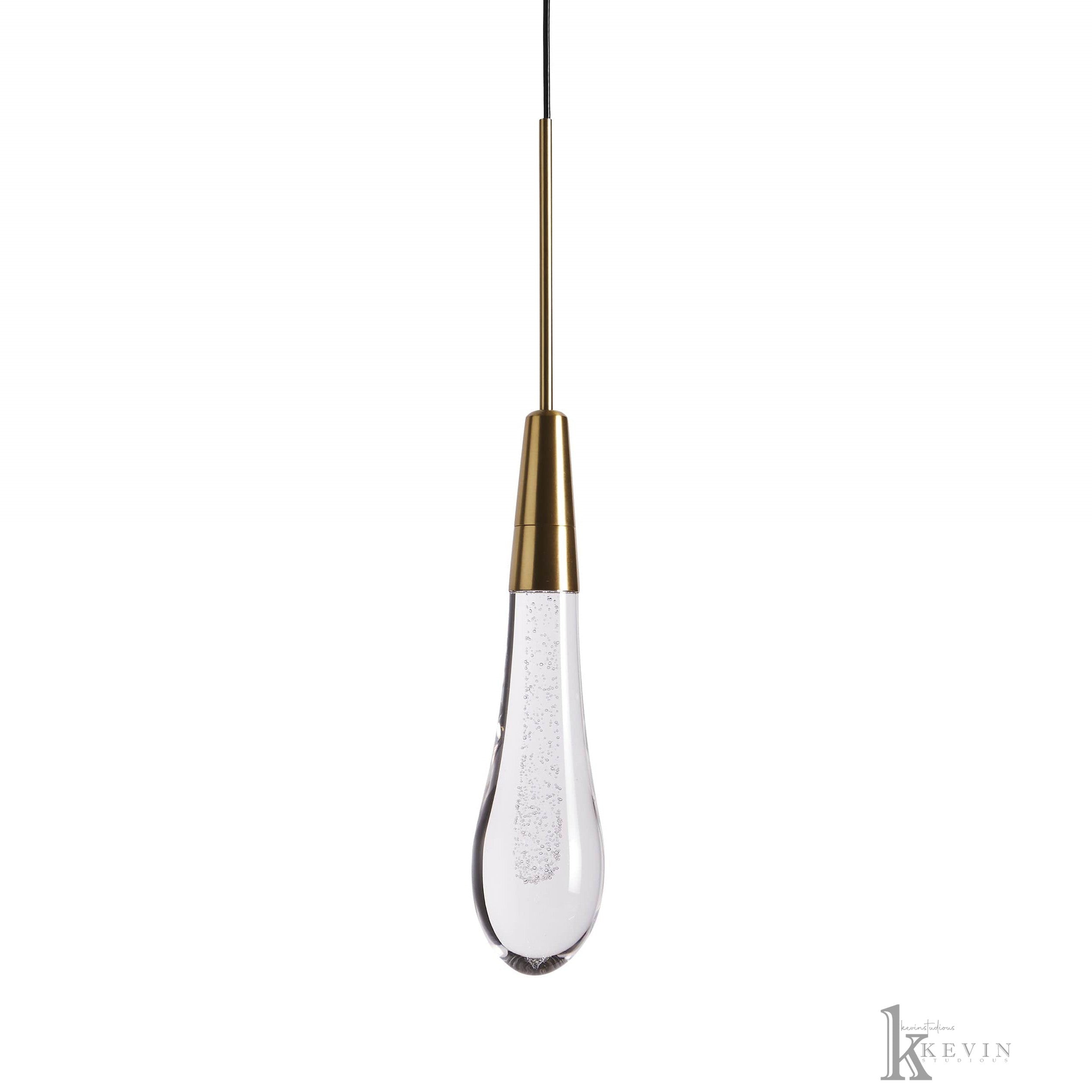 Soltaire Luminara Teardrop Modern Glass Pendant Lamp, Kitchen Island Pendant Light Pendant Lamp Kevin Studio Inc   