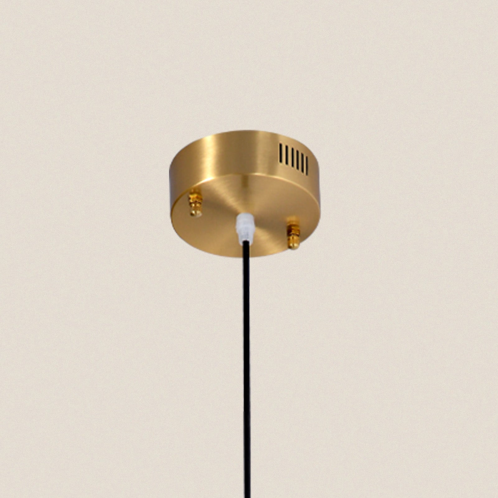 Modern Alabaster Brass Bullet Pendant Light