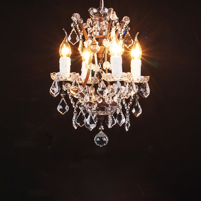 Luxury Traditional Crystal Round Chandelier chandeliers for dining room,chandeliers for stairways,chandeliers for foyer,chandeliers for bedrooms,chandeliers for kitchen,chandeliers for living room Kevin Studio Inc 13" D/4 Lights  