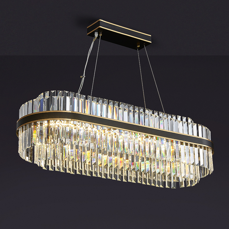 Anwen Luxury Crystal Rectangular Chandelier chandeliers for dining room,chandeliers for stairways,chandeliers for foyer,chandeliers for bedrooms,chandeliers for kitchen,chandeliers for living room Kevin Studio Inc   