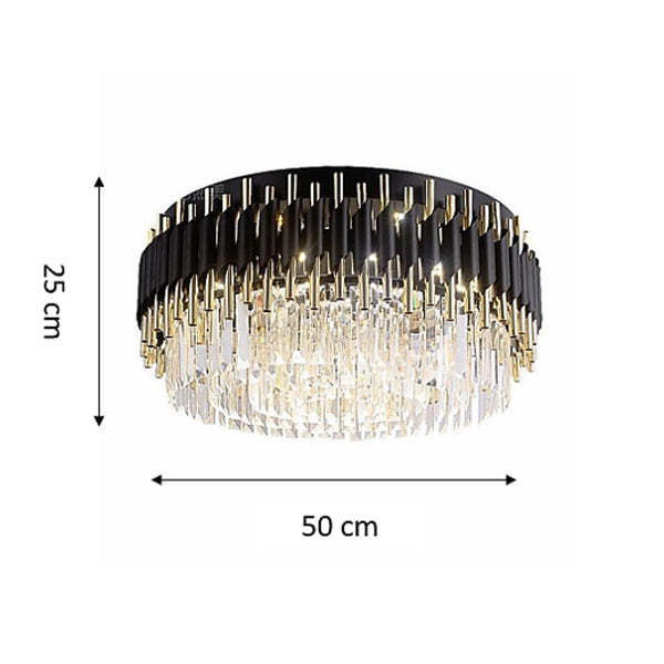 Kevin Bobon Flush Mount Crystal Chandelier Chandeliers Kevinstudiolives Diameter 50 cm ( 19.7 in ) x Height 25 cm ( 9.9 in )  