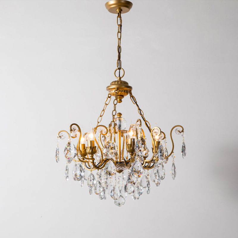 Liora French Retro Creative Crystal Chandelier chandeliers for dining room,chandeliers for stairways,chandeliers for foyer,chandeliers for bedrooms,chandeliers for kitchen,chandeliers for living room Kevin Studio Inc 22.8"  