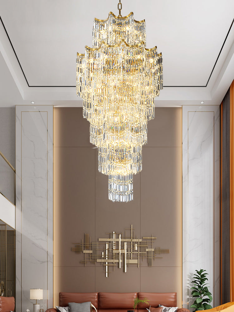 Elegant Crystal Chandelier for Duplex Villas Chandelier Kevinstudiolives   