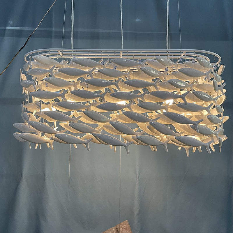 Porcelain Fish Shape Dining Table Chandelier chandeliers for dining room,chandeliers for stairways,chandeliers for foyer,chandeliers for bedrooms,chandeliers for kitchen,chandeliers for living room Kevinstudiolives   