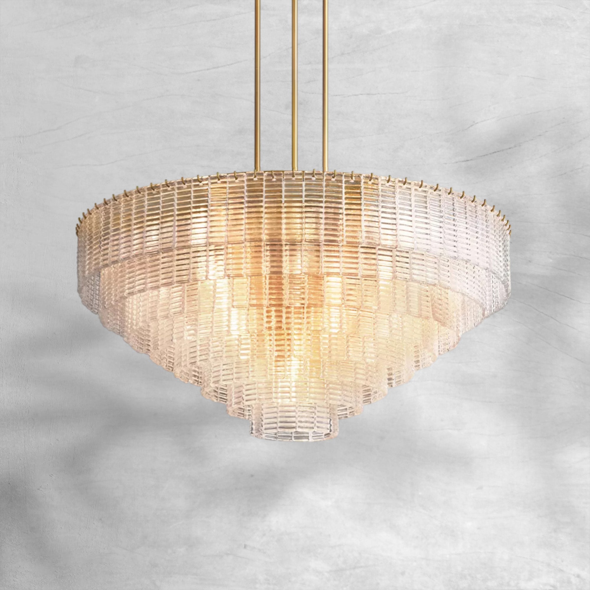 Sirena Clear Round Chandelier 52"