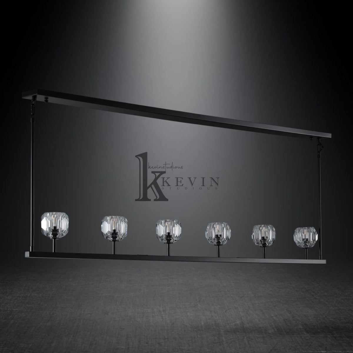 Kristal Modern Crystal Ball Linear Chandelier 48", 60"