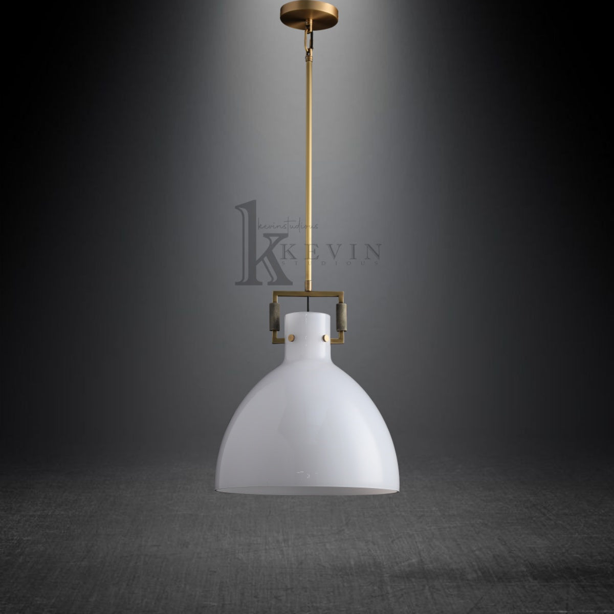 Funda Modern Milk Glass Pendant Light, Kitchen Island Pendant Lamp