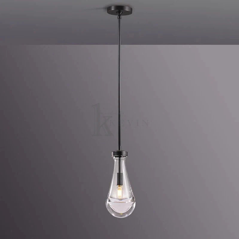 Camelia Modern Raindrop Pendant Lighting Pendant Light Kevin Studio Inc Matte Black Rod 