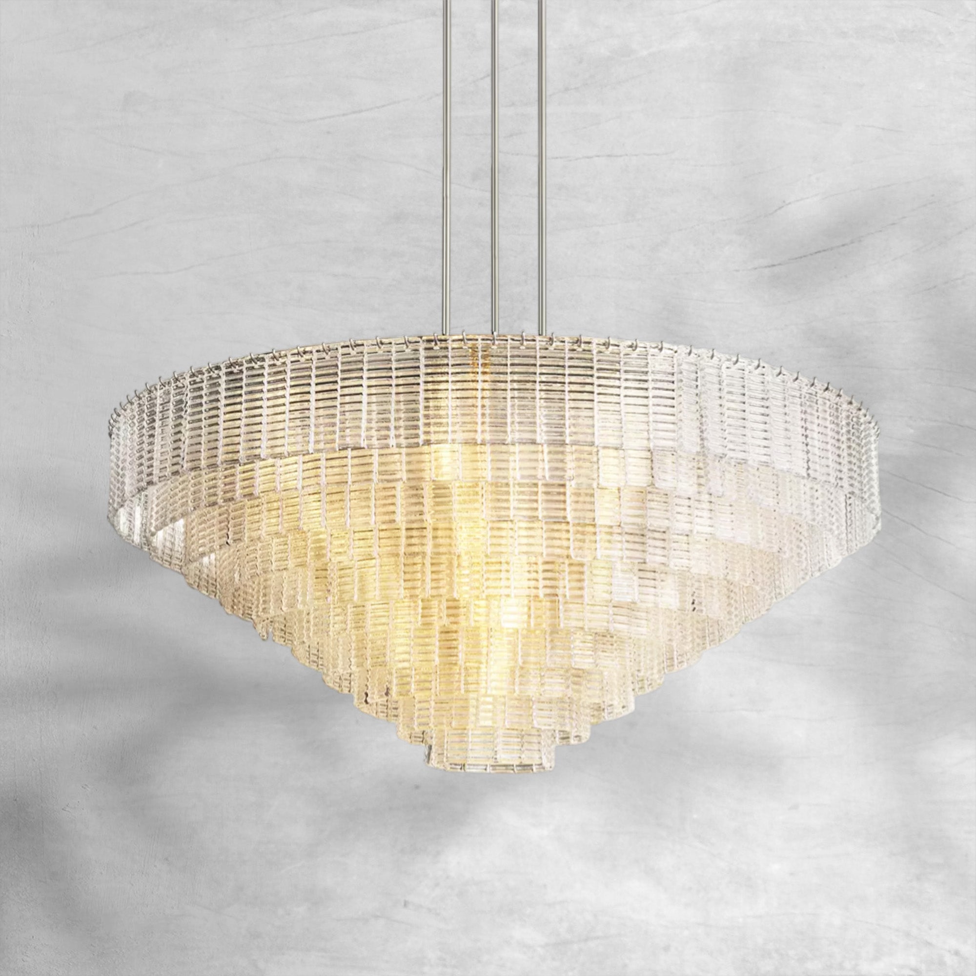 Sirena Clear Round Chandelier 65"