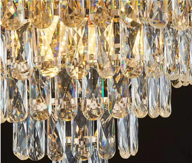 Evange Luxury Modern Crystal Tiered Chandelier chandeliers for dining room,chandeliers for stairways,chandeliers for foyer,chandeliers for bedrooms,chandeliers for kitchen,chandeliers for living room Kevin Studio Inc   