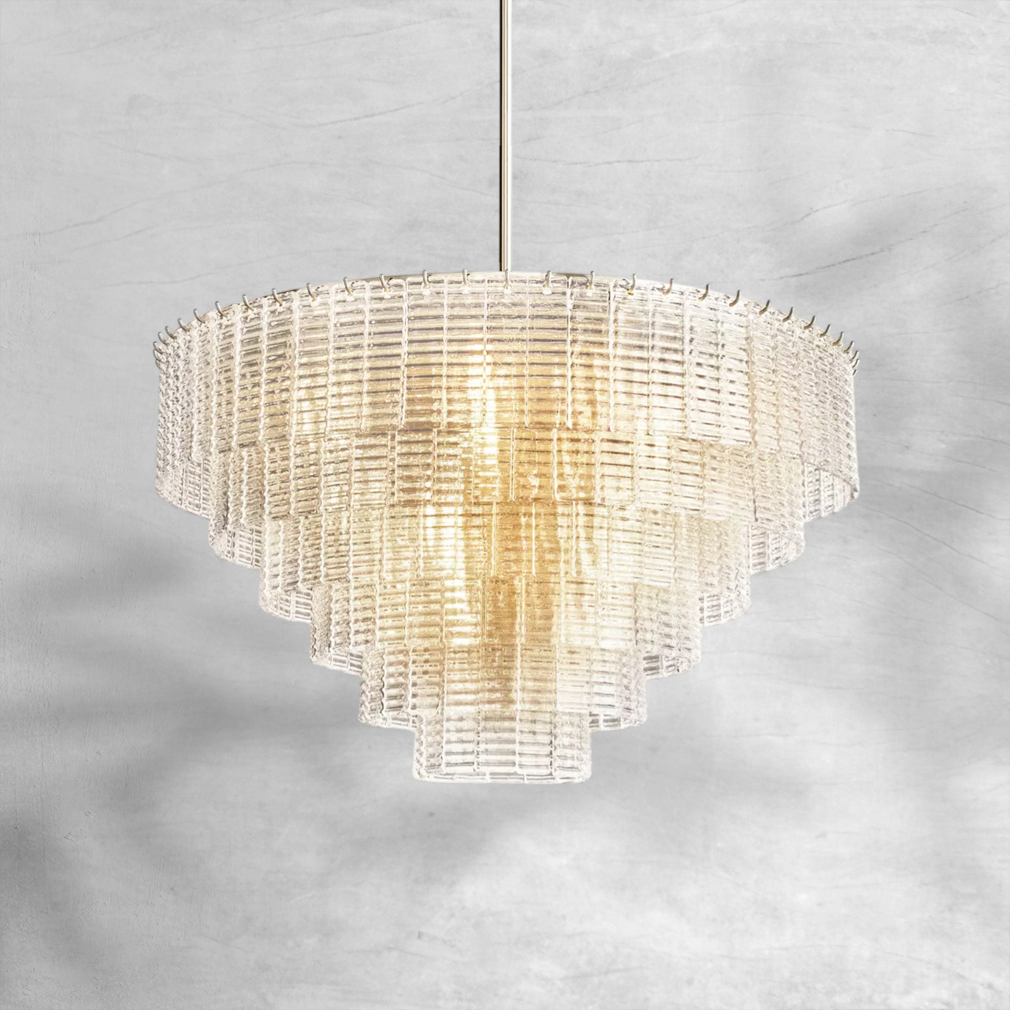 Sirena Clear Round Chandelier 41"