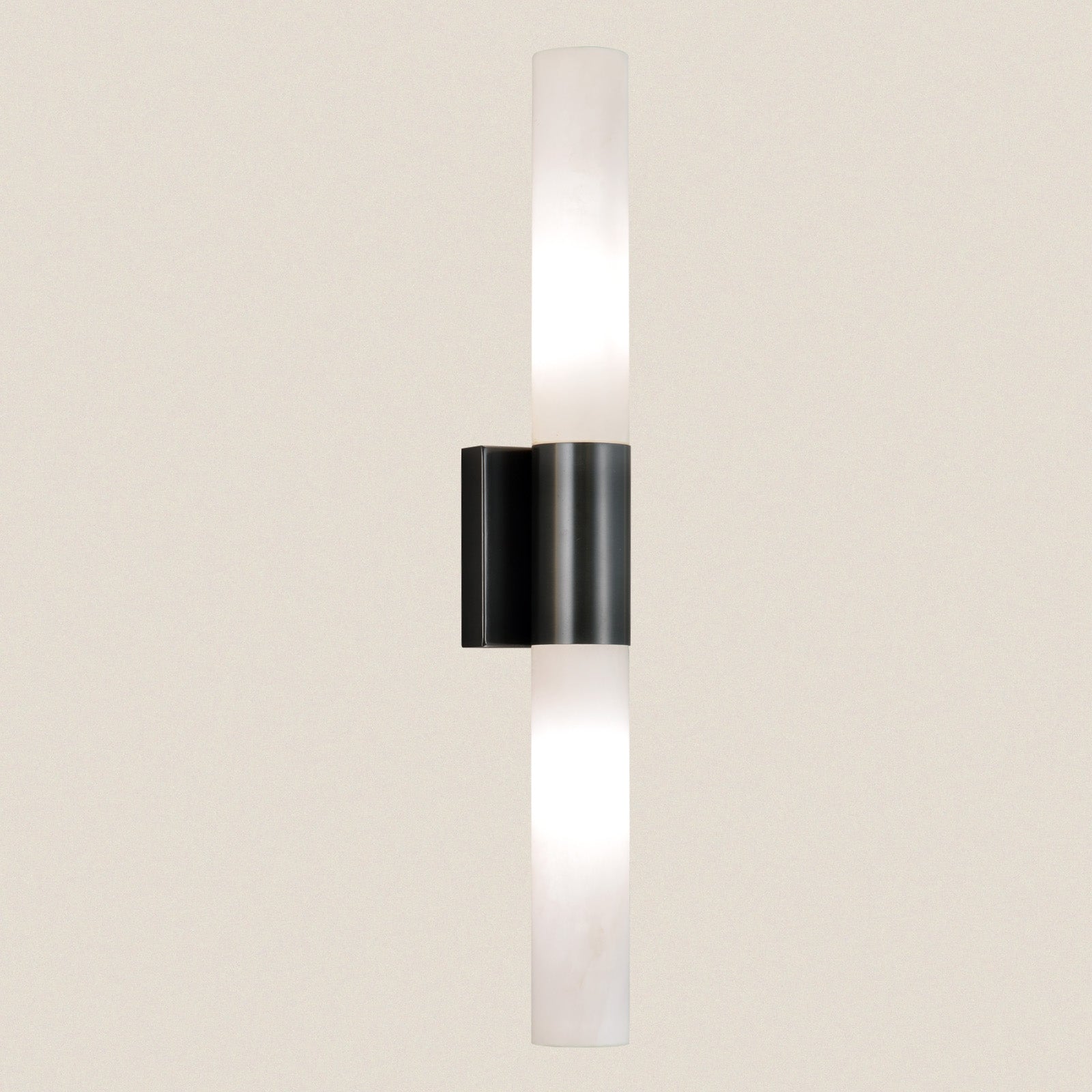 Modern Alabaster Vertical Double-Ended Wall Sconce
