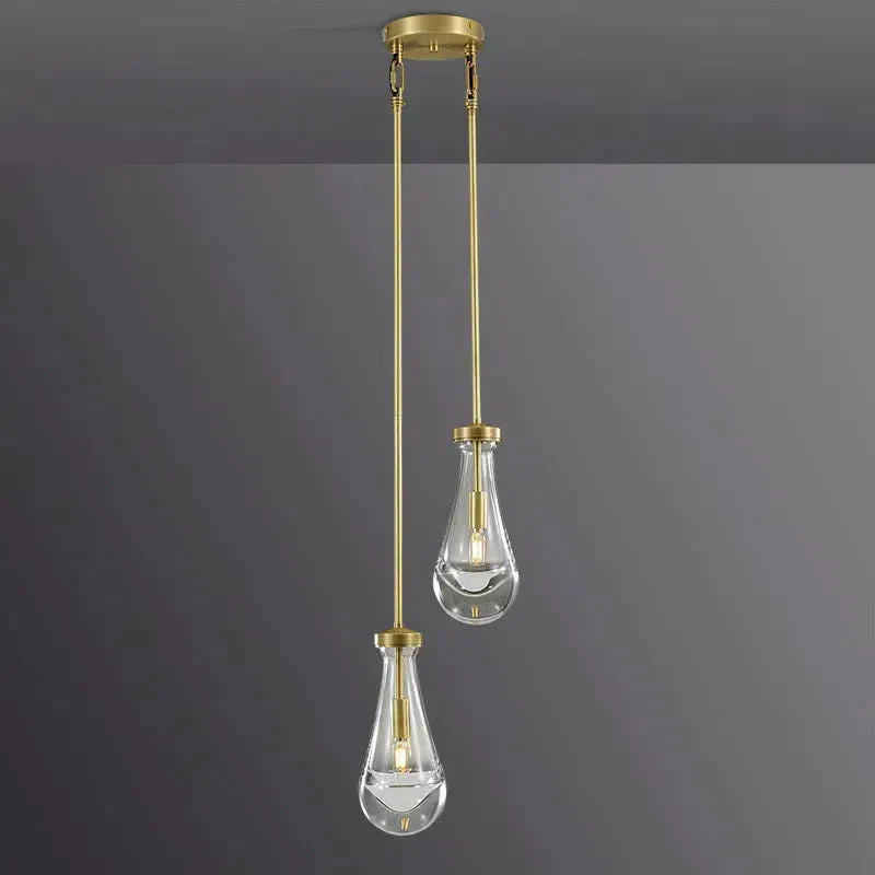 Raindrop 2-Light Cord Round Chandelier