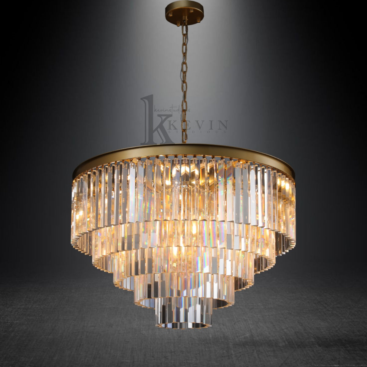 Amelia Modern Crystal Round Chandelier