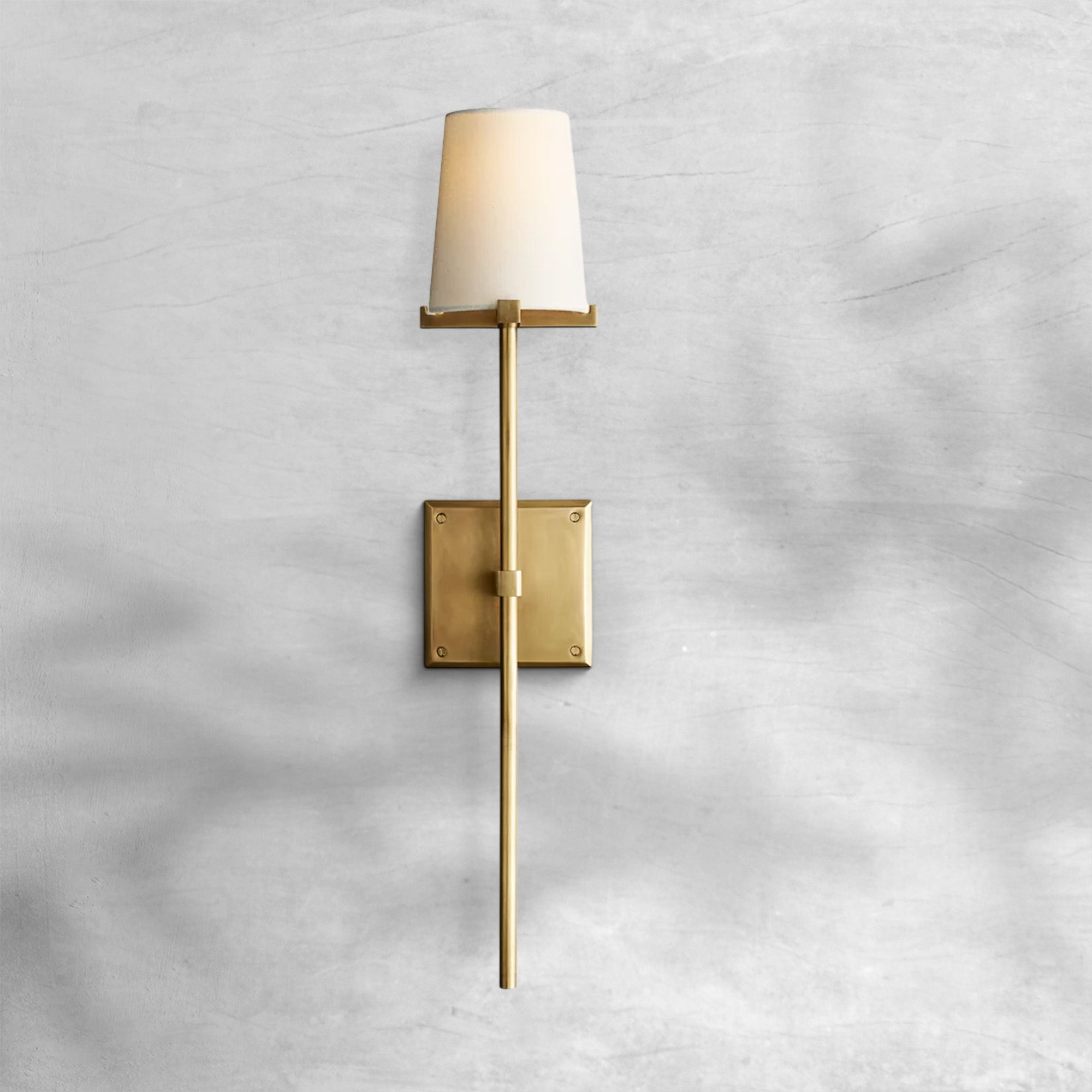 Paricia Fabric Shade Torch Sconce