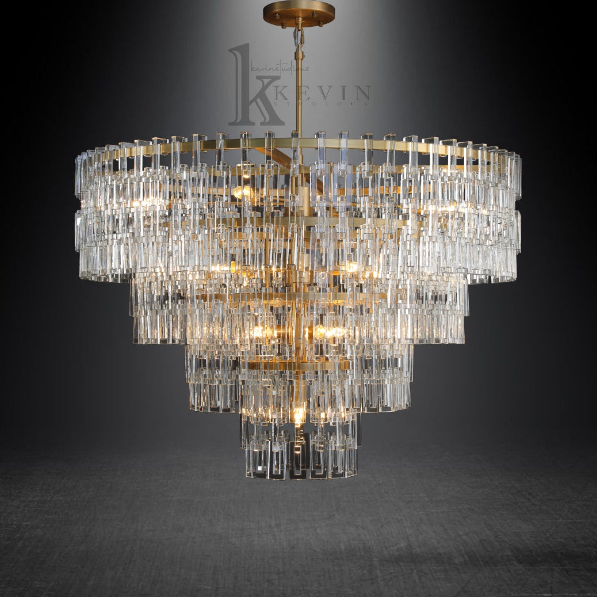 Seraphina Modern Tiered Round Crystal Chandelier 36'', 48", 60"