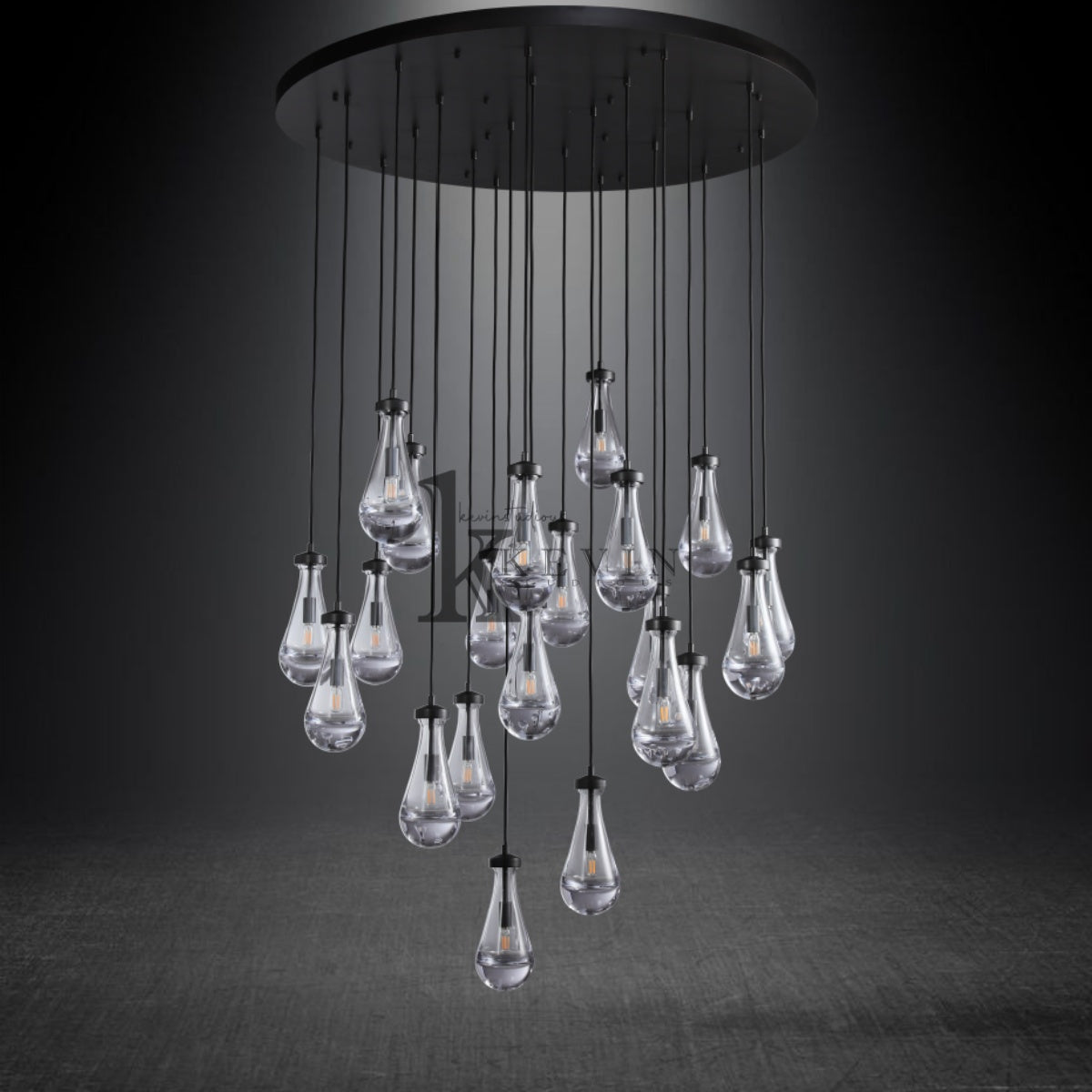 Camelia Raindrop Modern Round Chandelier 18'' 36'' 47'' 60"