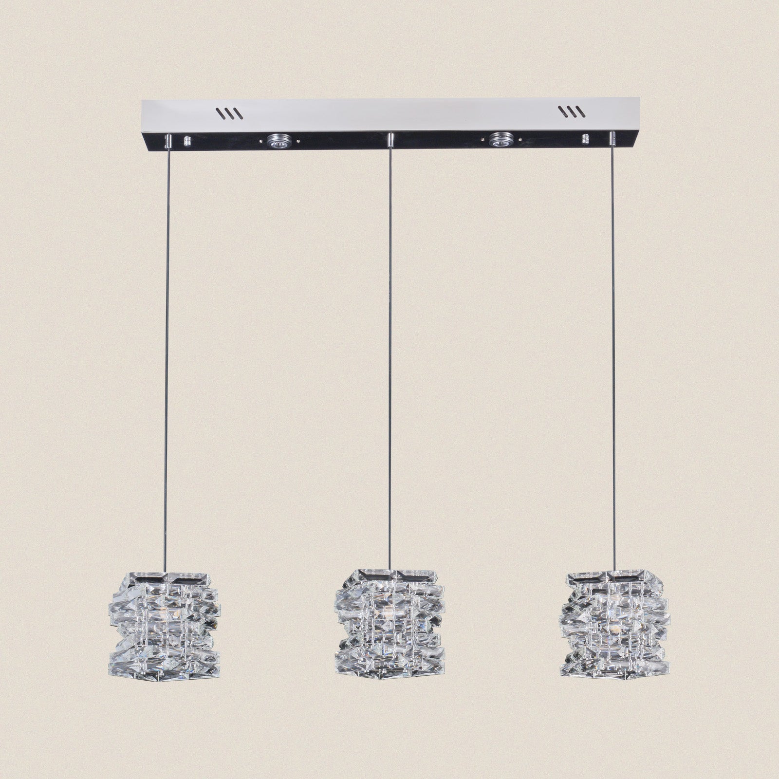 Modern Crystal 3-Light Chandelier