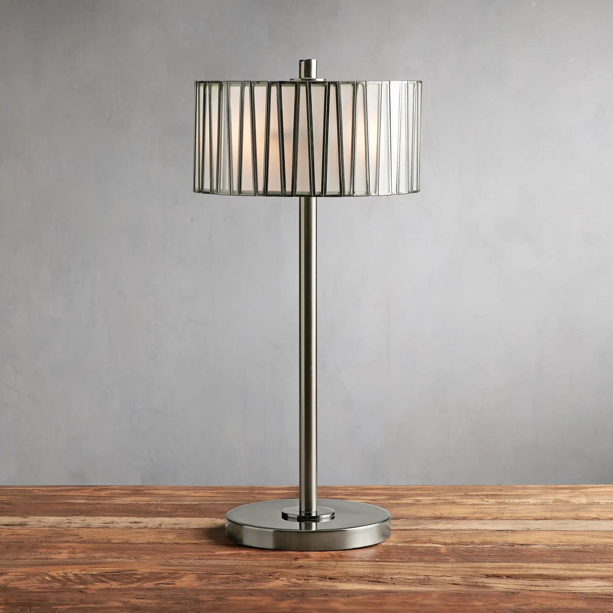 June Table Lamp 12"W Table Lamp Kevin Studio Nickel  