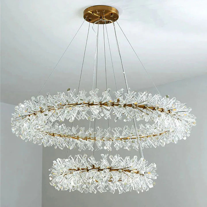 Kevin Luxury Isabel 2-Tier Ring Crystal Chandelier  Kevinstudiolives   