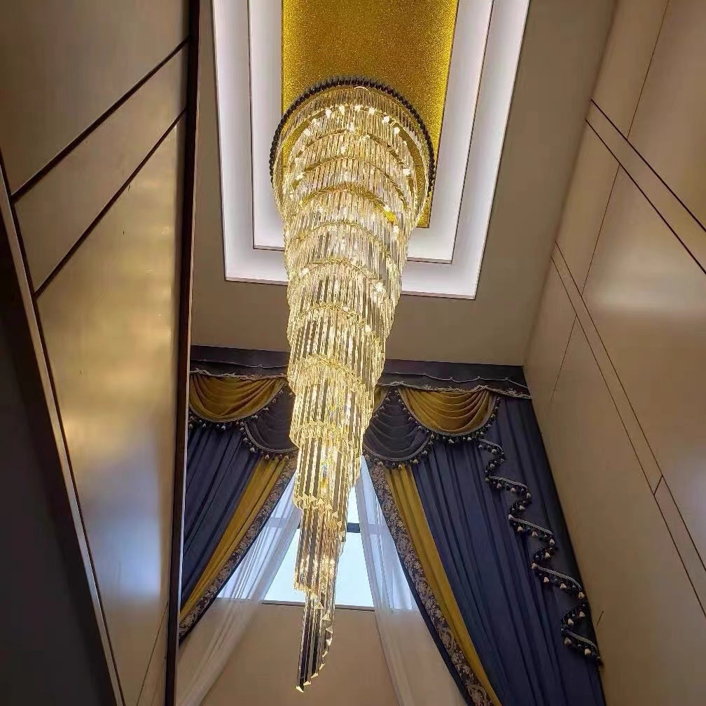 Helix Crystal Elegance Chandelier for Entrance and Staircase Chandeliers Kevinstudiolives   