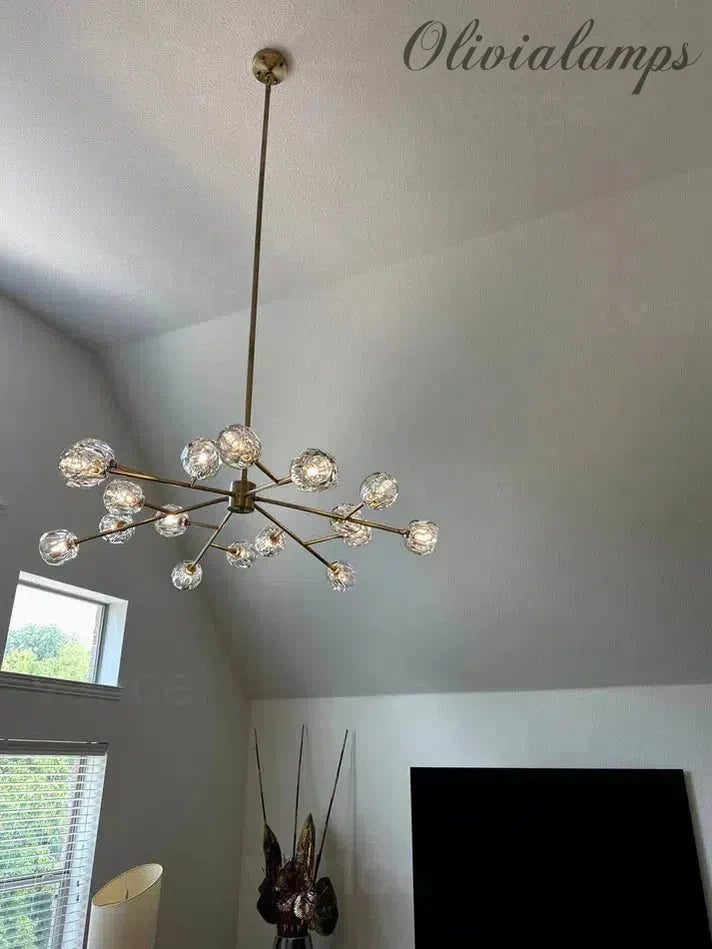Bille De Crystal Glass Round Chandelier 24"36"48"60"72"