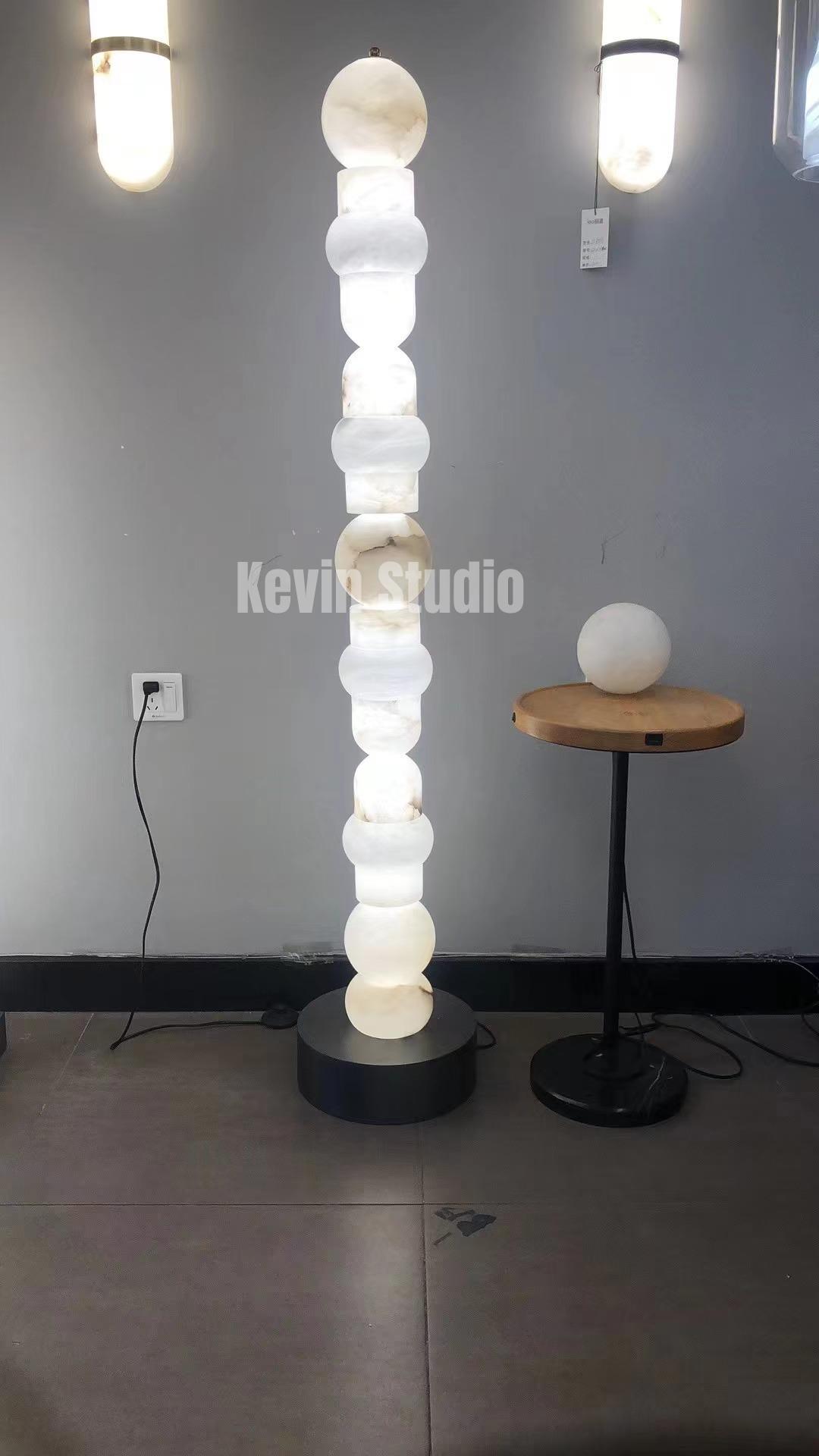 Spain Alabaster Floor Lamp, Bedroom and Living Room Standing Lamp Floor standing lamps Kevin Studio Inc   