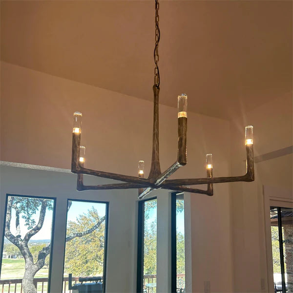 Thaddeas Forged Round Chandelier 36"/48"/60"/72"