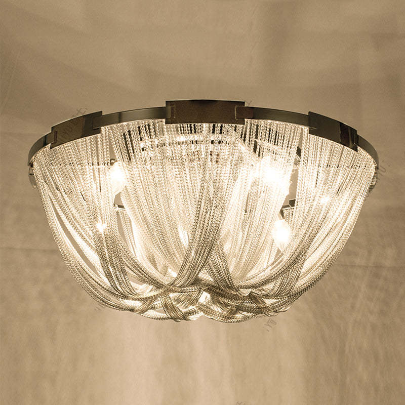 Kevin Glenn Aluminum Chain Tassel Ceiling Light Chandelier Kevinstudiolives   