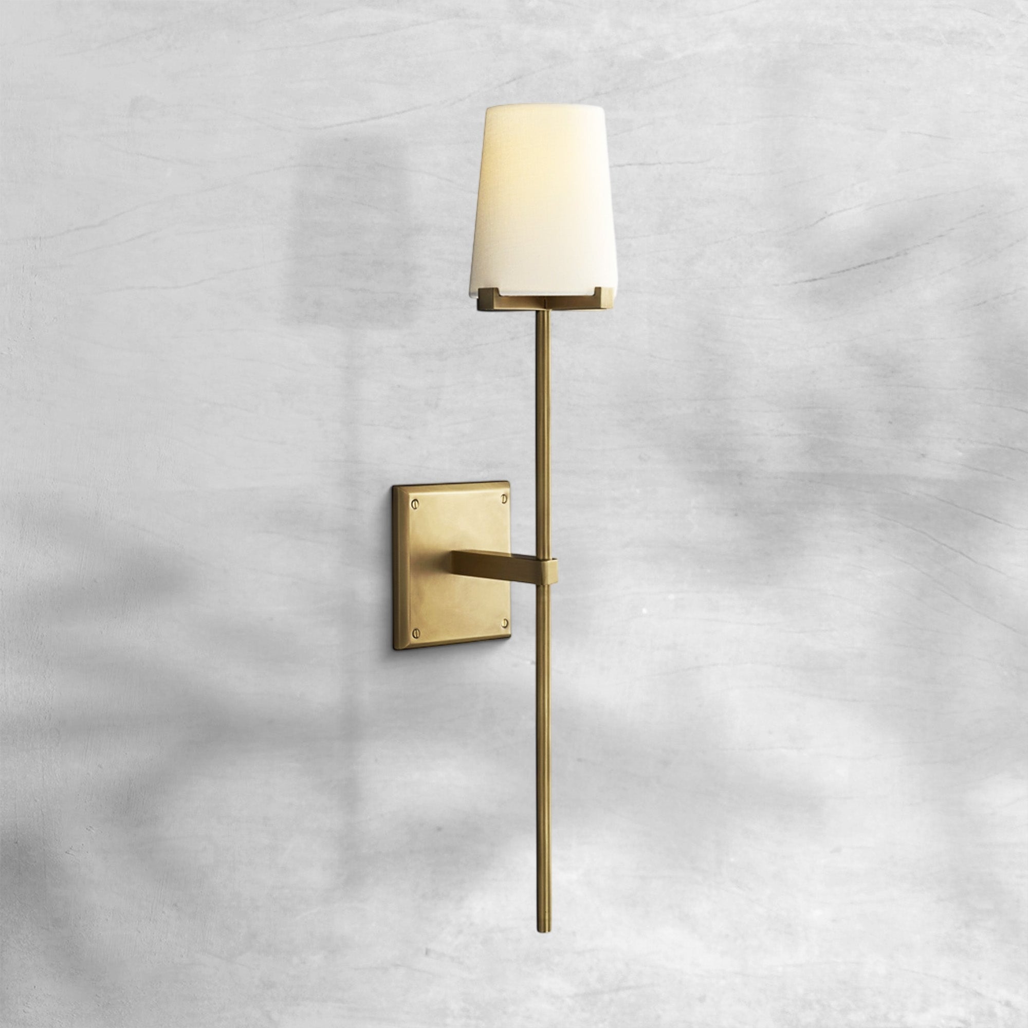 Paricia Fabric Shade Torch Sconce