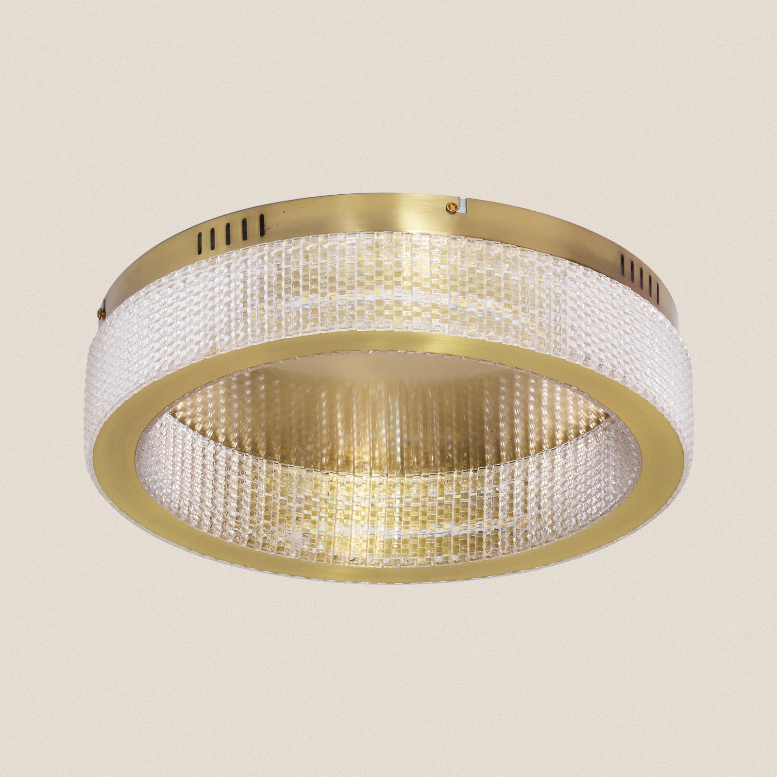 Modern Crystal Gold Flush Mount Ceiling Light