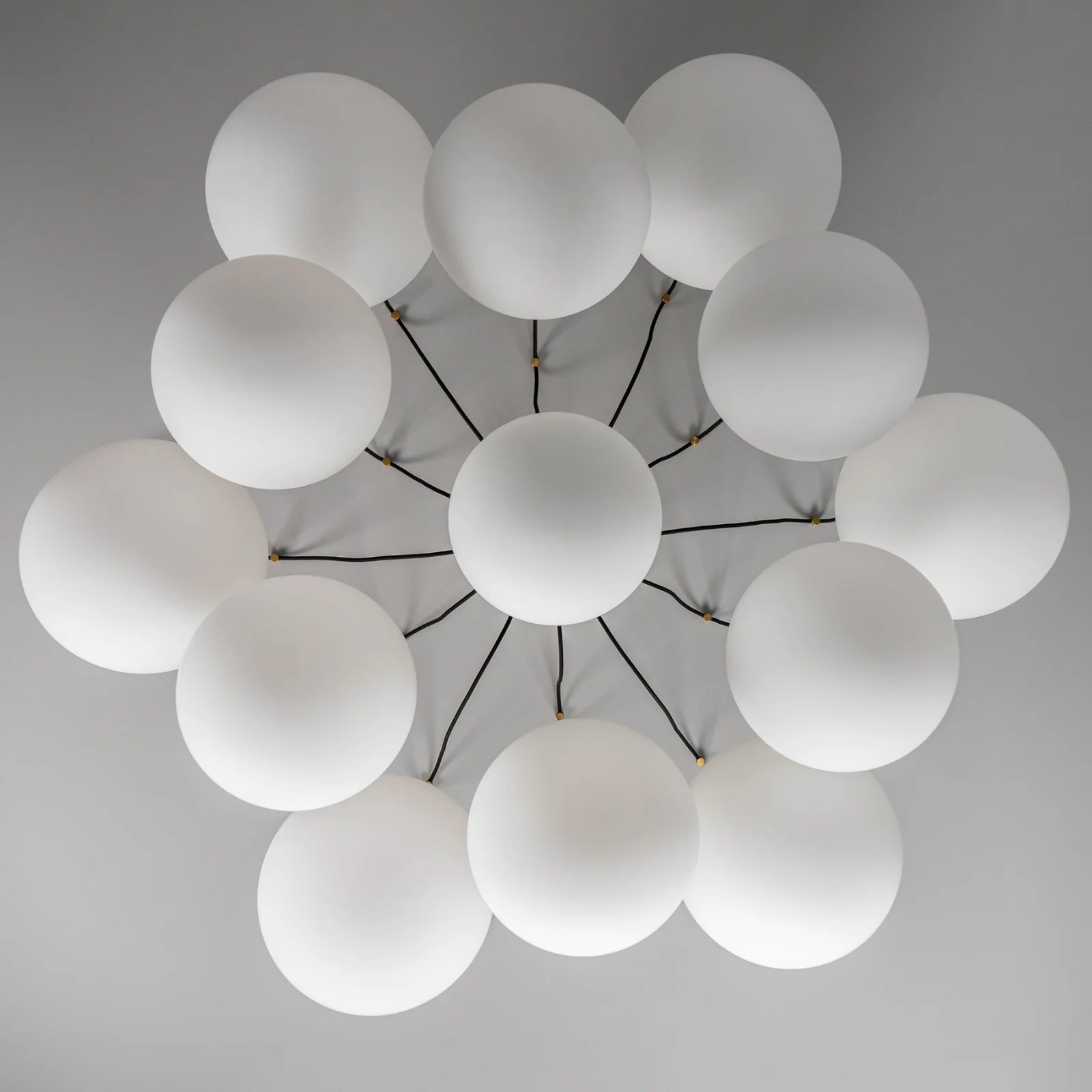 Terry Spider Alabaster Ball Chandelier, Luxurious Alabaster Chandelier Chandelier Kevin Studio Inc   