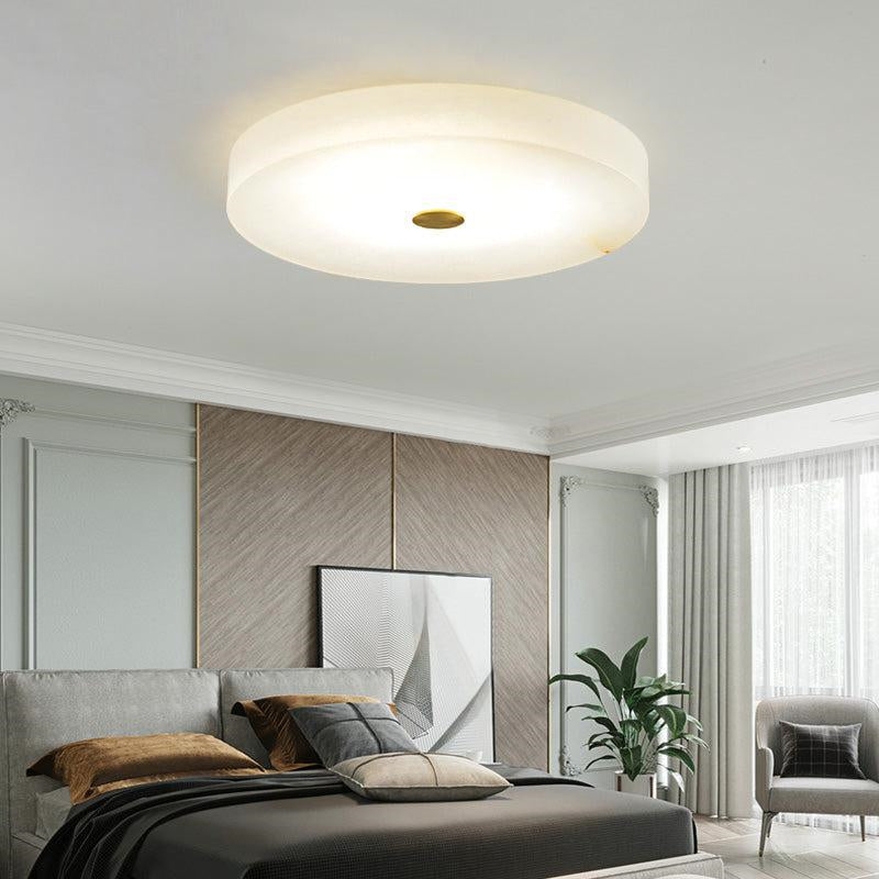 Kevin Apollo Modern Round Alabaster Flush Mounted chandelier Flush Mount Kevinstudiolives   