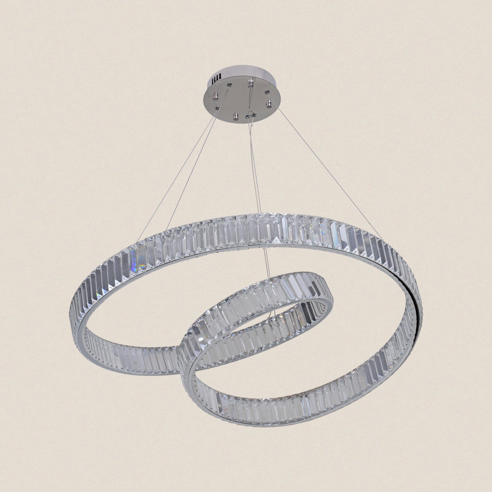 Modern Ring Crystal Chandelier For Living Room