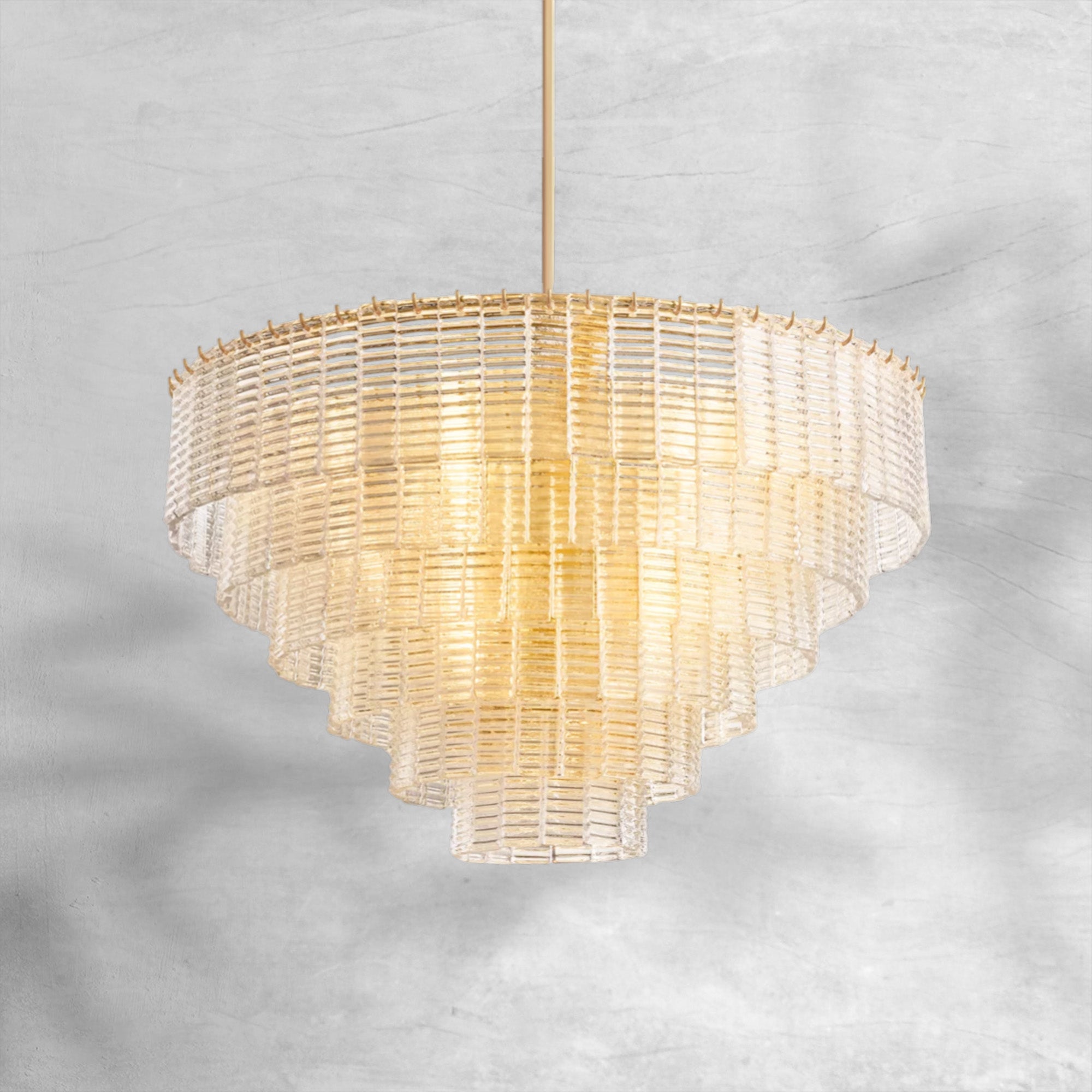 Sirena Clear Round Chandelier 41"