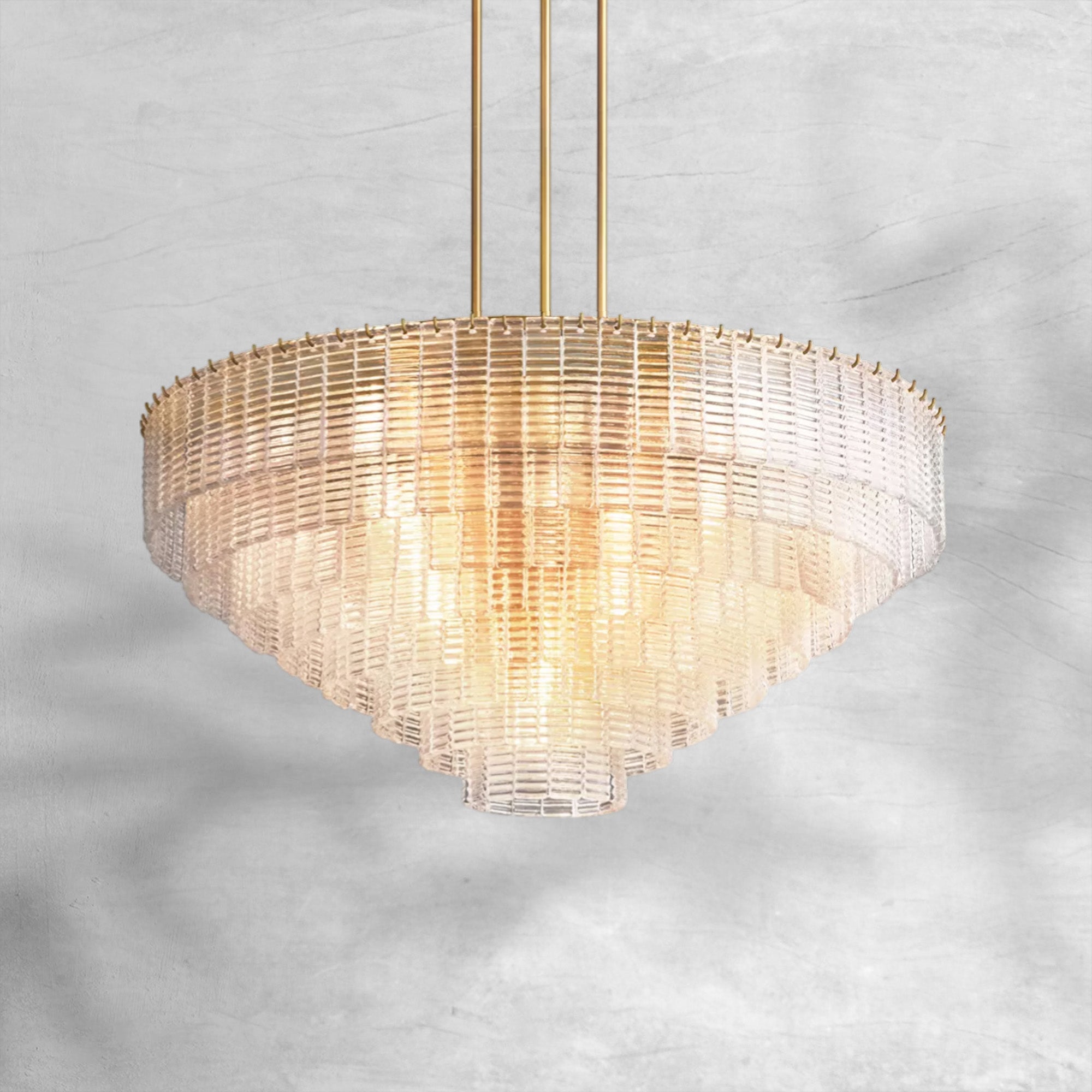 Sirena Clear Round Chandelier 52"