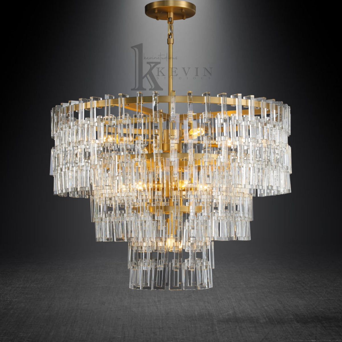 Seraphina Modern Tiered Round Crystal Chandelier 36'', 48", 60"