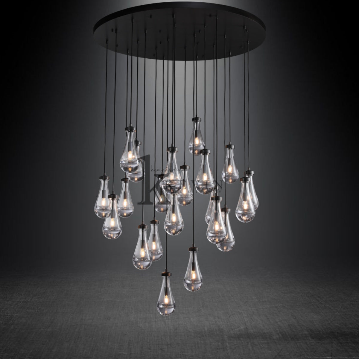 Camelia Raindrop Modern Round Chandelier 18'' 36'' 47'' 60"