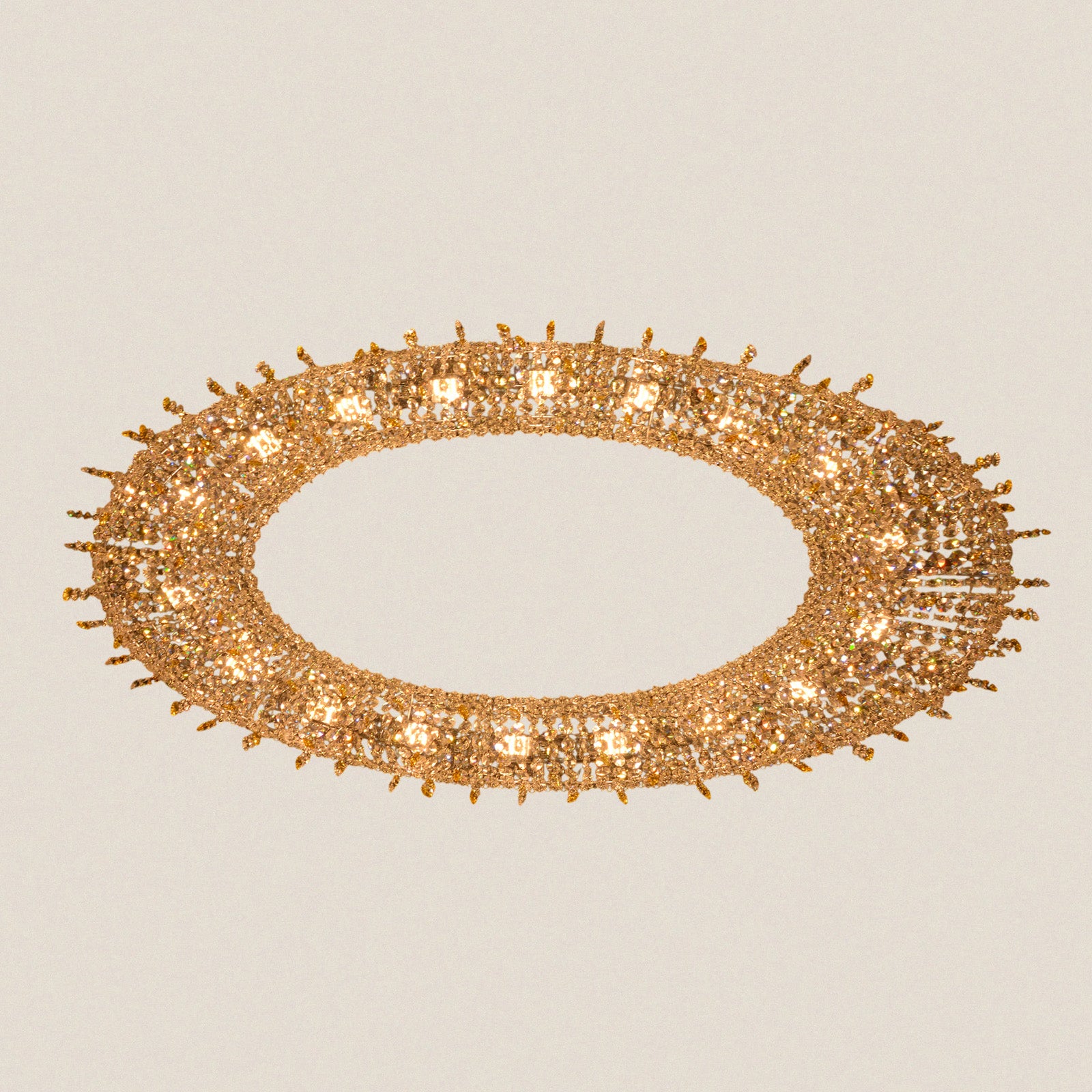 Modern Oval Crystal Luxury Suspended Chandelier